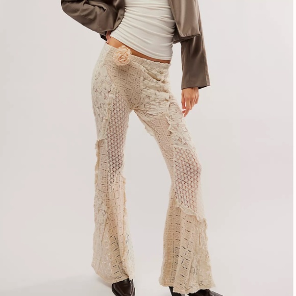 Free People Pants - NWT Free People Soft Shock Patchwork Flare Pants